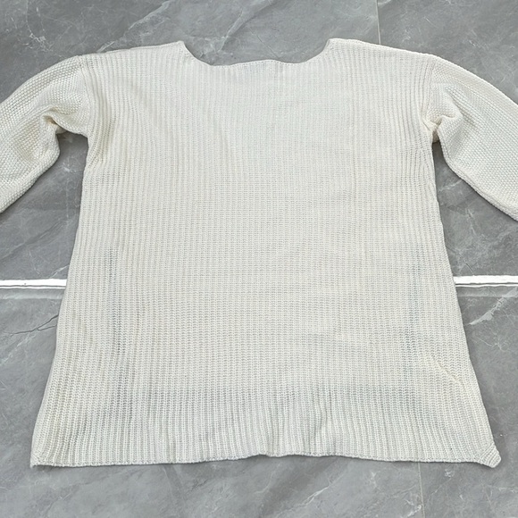 Women's Bar III Knit Zipper High Low Long Sleeve Sweater Large - Picture 9 of 13